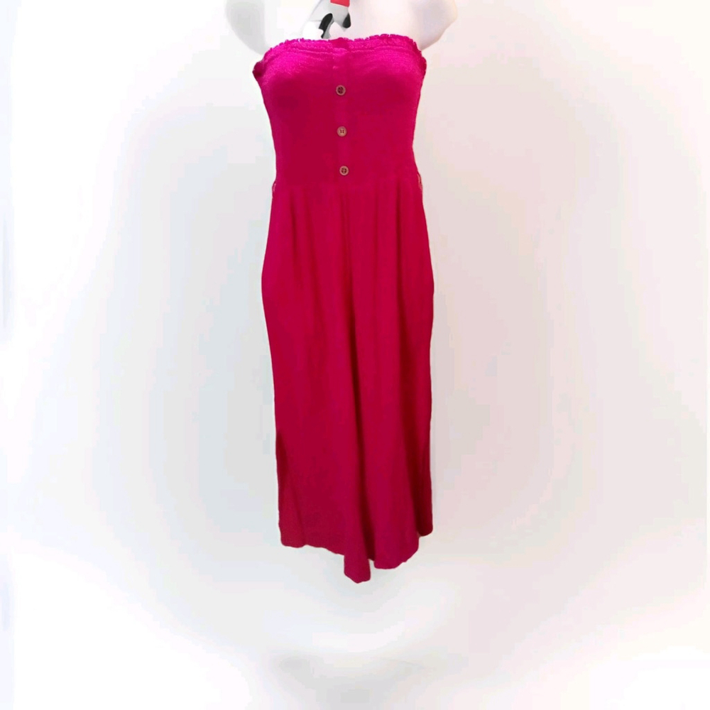 EE SOME JUMPSUIT PRE-OWNED PINK SIZE MEDIUM WIDE LEGS OPEN SIDE